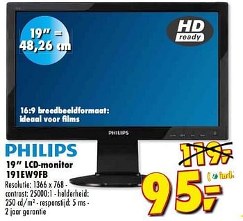 Promoties 19 LCD-monitor  - Philips - Geldig van 24/02/2010 tot 09/03/2010 bij Makro