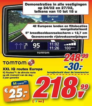 Promoties XXL IQ routes Europa - TomTom - Geldig van 24/02/2010 tot 09/03/2010 bij Makro