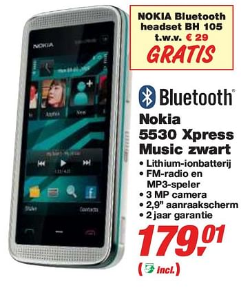 Promoties Xpress Music zwart - Nokia - Geldig van 24/02/2010 tot 09/03/2010 bij Makro