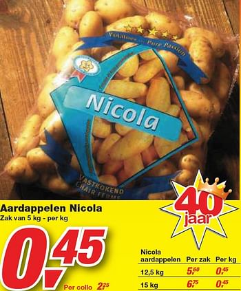 Promoties Aardappelen Nicola - Groenten & Fruit - Geldig van 24/02/2010 tot 09/03/2010 bij Makro