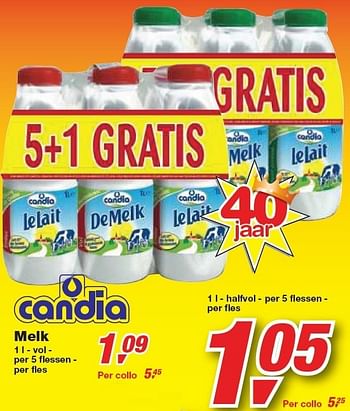 Promoties Melk - CANDIA - Geldig van 24/02/2010 tot 09/03/2010 bij Makro