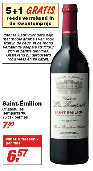Promotions Saint-Émilion - Vins rouges - Valide de 24/02/2010 à 09/03/2010 chez Makro