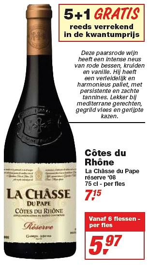 Promoties Le Chasse du Pape - Rode wijnen - Geldig van 24/02/2010 tot 09/03/2010 bij Makro