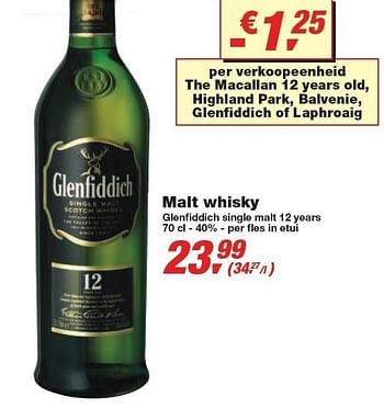 Promoties Malt whisky - Glenfiddich - Geldig van 24/02/2010 tot 09/03/2010 bij Makro