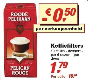 Promoties Koffiefilters - Roode Pelikaan - Geldig van 24/02/2010 tot 09/03/2010 bij Makro