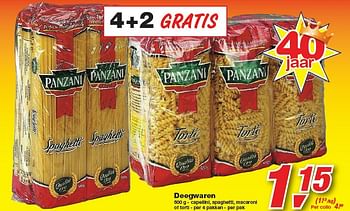 Promoties Deegwaren - Panzani - Geldig van 24/02/2010 tot 09/03/2010 bij Makro