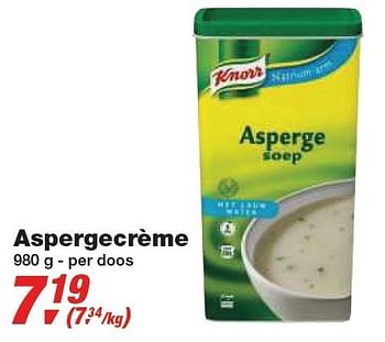 Promoties Aspergecrème - Knorr - Geldig van 24/02/2010 tot 09/03/2010 bij Makro