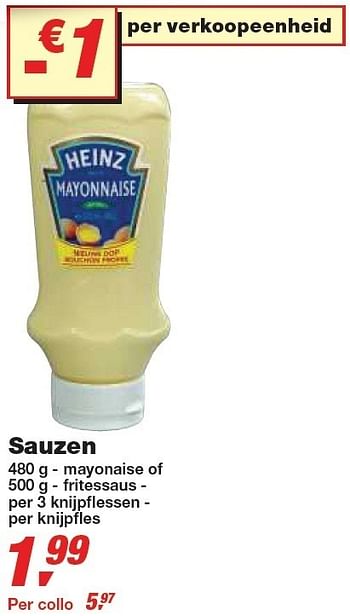 Promotions Sauzen - Heinz - Valide de 24/02/2010 à 09/03/2010 chez Makro