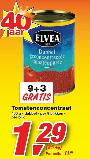 Promoties Tomatenconcentraat - Elvea - Geldig van 24/02/2010 tot 09/03/2010 bij Makro
