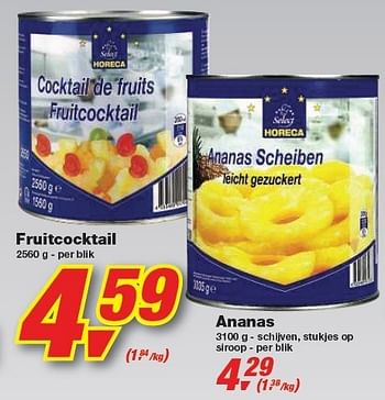 Promoties Fruitcocktail Ananas - Huismerk - Makro - Geldig van 24/02/2010 tot 09/03/2010 bij Makro