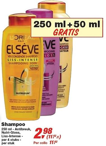 Promoties Shampoo - Elseve - Geldig van 24/02/2010 tot 09/03/2010 bij Makro