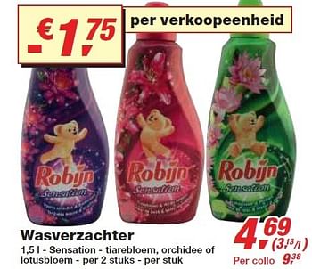 Promotions Wasverzachter - Robijn - Valide de 24/02/2010 à 09/03/2010 chez Makro