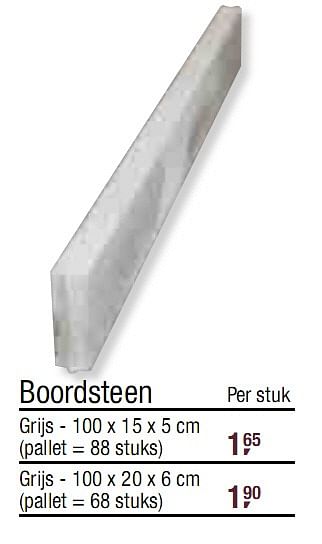 Promoties Boordsteen - Huismerk - Makro - Geldig van 24/02/2010 tot 09/03/2010 bij Makro