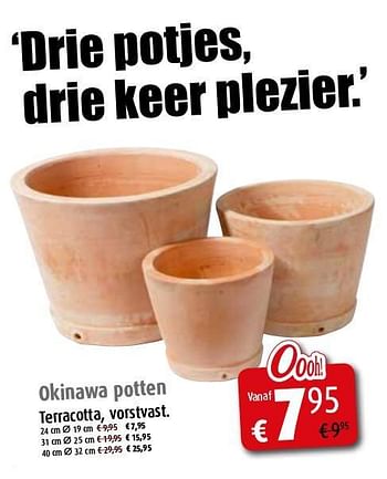 Promoties Okinawa potten - Huismerk - Aveve - Geldig van 24/02/2010 tot 06/03/2010 bij Aveve