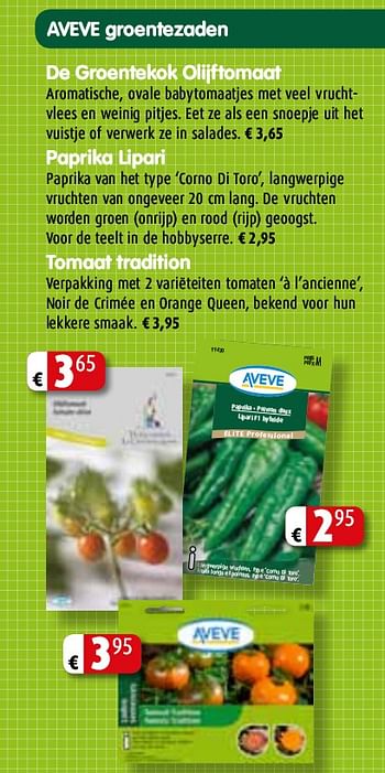 Promoties AVEVE groentezaden - Huismerk - Aveve - Geldig van 24/02/2010 tot 06/03/2010 bij Aveve