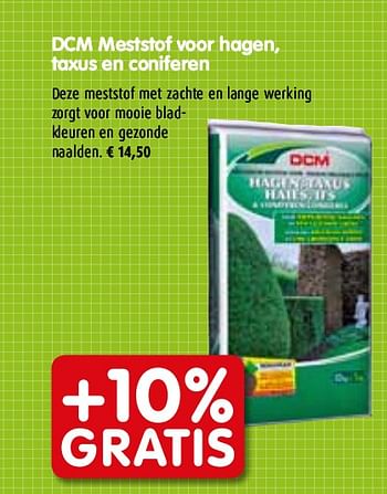 Promoties Meststof voor hagen, taxus en coniferen - DCM - Geldig van 24/02/2010 tot 06/03/2010 bij Aveve