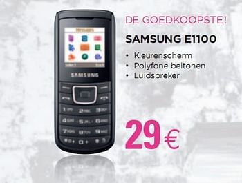 Promoties SAM SUNG E1100 - Samsung - Geldig van 24/02/2010 tot 15/03/2010 bij ALLO Telecom