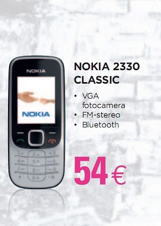 Promoties classic - Nokia - Geldig van 24/02/2010 tot 15/03/2010 bij ALLO Telecom