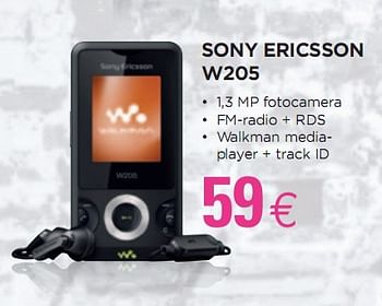 Promoties Sony Eri csso n W205 - Sony Ericsson - Geldig van 24/02/2010 tot 15/03/2010 bij ALLO Telecom