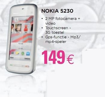 Promoties NOKIA 5230 - Nokia - Geldig van 24/02/2010 tot 15/03/2010 bij ALLO Telecom