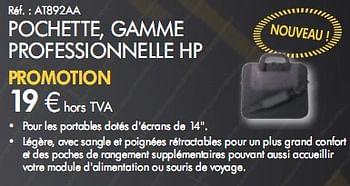 Promotions Pochette, gamme professionnelle HP - HP - Valide de 01/03/2010 à 31/03/2010 chez Auva