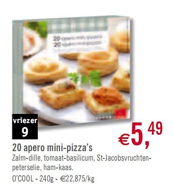 Promoties 20 apero mini-pizzas - Diepvries afdeling - Geldig van 02/03/2010 tot 27/03/2010 bij O'Cool