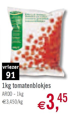 Promoties 1kg tomatenblokjes - Diepvries afdeling - Geldig van 02/03/2010 tot 27/03/2010 bij O'Cool