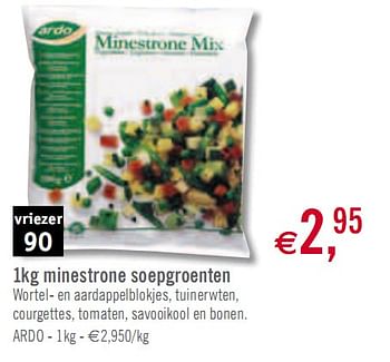 Promoties 1kg minestrone soepgroenten - Diepvries afdeling - Geldig van 02/03/2010 tot 27/03/2010 bij O'Cool
