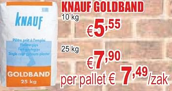 Promoties KNAUF GOLDBAND - Knauf - Geldig van 04/03/2010 tot 17/03/2010 bij Cevo Market