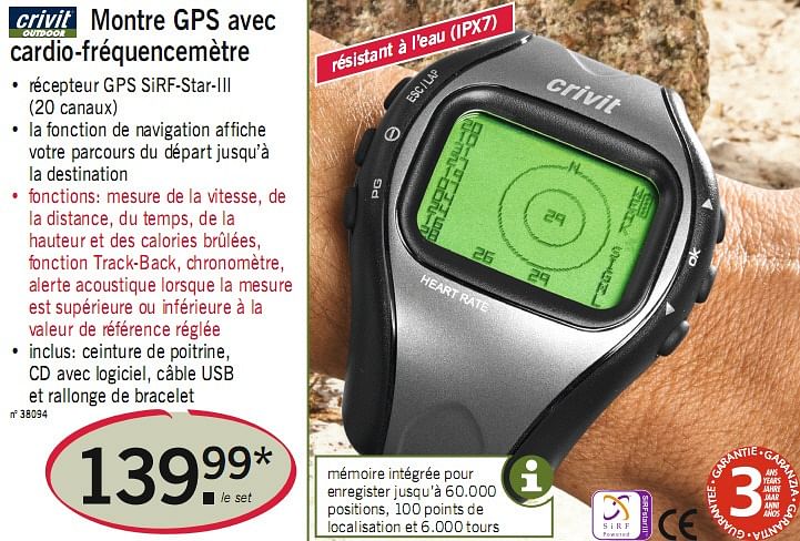 Montre 2024 cardiofréquencemètre lidl