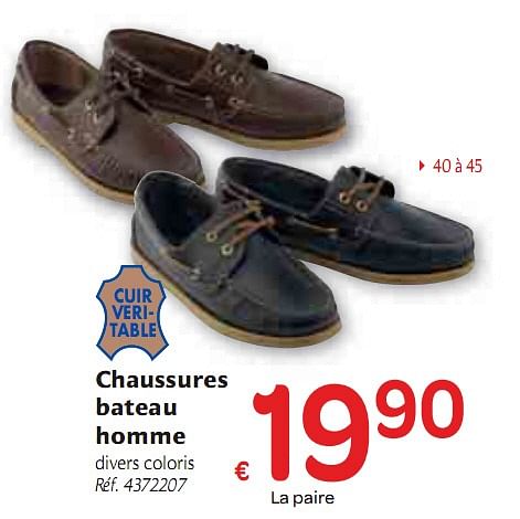 Produit maison Carrefour Chaussures bateau homme En promotion