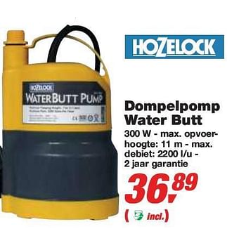 Promotions Dompelpomp Water Butt - Hozelock - Valide de 10/03/2010 à 23/03/2010 chez Makro