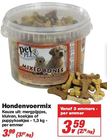 Promoties Hondenvoermix - PET PLUS - Geldig van 10/03/2010 tot 23/03/2010 bij Makro