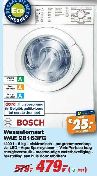 Promotions Wasautomaat - Bosch - Valide de 10/03/2010 à 23/03/2010 chez Makro