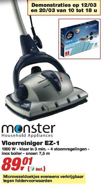 Promotions Vloerreiniger - Monster - Valide de 10/03/2010 à 23/03/2010 chez Makro
