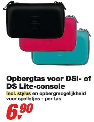 Promotions Opbergtas voor DSi- of DS Lite-console - Produit maison - Makro - Valide de 10/03/2010 à 23/03/2010 chez Makro
