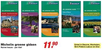 Promoties Michelin groene gidsen - Huismerk - Makro - Geldig van 10/03/2010 tot 23/03/2010 bij Makro
