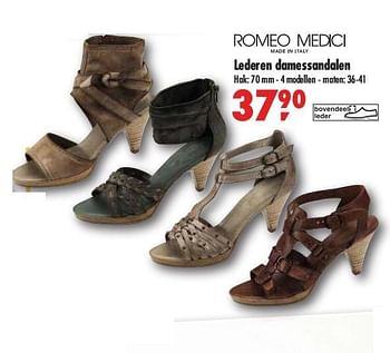 Promoties Lederen damessandalen - Romeo Medici - Geldig van 10/03/2010 tot 23/03/2010 bij Makro