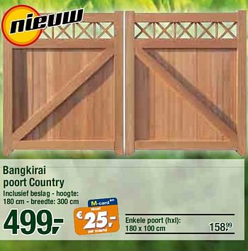 Promoties Bangkirai poort Country - Huismerk - Makro - Geldig van 10/03/2010 tot 23/03/2010 bij Makro