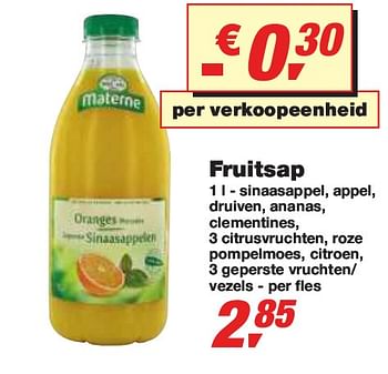 Promoties Fruitsap - Materne - Geldig van 10/03/2010 tot 23/03/2010 bij Makro