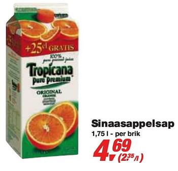 Promotions Sinaasappelsap - Tropicana - Valide de 10/03/2010 à 23/03/2010 chez Makro