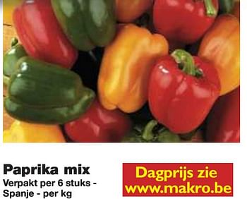 Promotions Paprika mix - Produit maison - Makro - Valide de 10/03/2010 à 23/03/2010 chez Makro