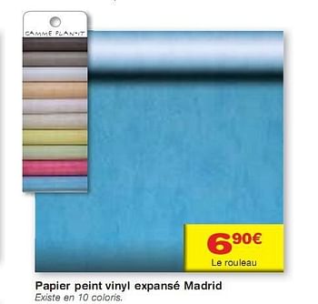 Promotions Papier peint vinyl expansé Madrid - Produit maison - BricoPlanit - Valide de 10/03/2010 à 29/03/2010 chez BricoPlanit