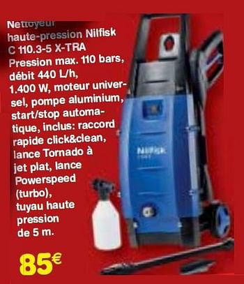 Promotions Nettoyeur haute-pression - Nilfisk - Valide de 10/03/2010 à 29/03/2010 chez BricoPlanit