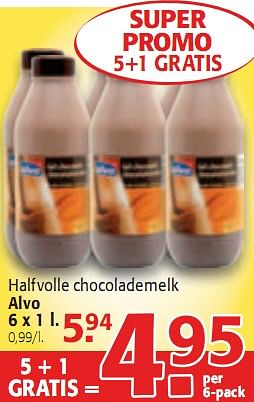 Promoties Halfvolle chocolademelk - Huismerk - Alvo - Geldig van 17/03/2010 tot 30/03/2010 bij Alvo