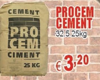 Promotions Cement - PROCEM - Valide de 18/03/2010 à 31/03/2010 chez Cevo Market