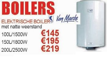 Promoties elektrische boiler - Van Marcke - Geldig van 18/03/2010 tot 31/03/2010 bij Cevo Market