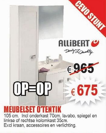 Promoties meubelset otentik - Allibert - Geldig van 18/03/2010 tot 31/03/2010 bij Cevo Market