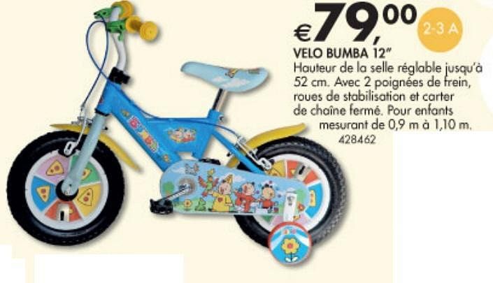 Produit maison Dreamland VELO BUMBA 12 En promotion chez Dreamland