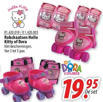 opening Samengroeiing Behoort Hello kitty Rolschaatsen Hello Kitty of Dora - Promotie bij Maxi Toys